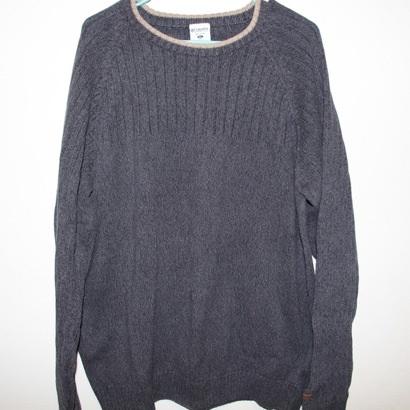 Mens Grey Columbia Sweater - Picture 2 of 6